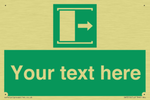 Custom sign safe condition Door slides right to open